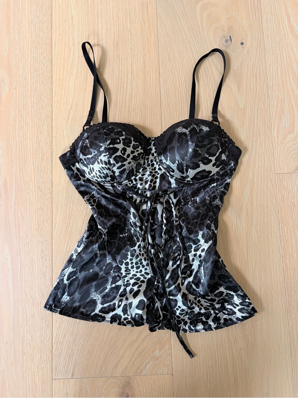 Guess Los Angeles NWT Leopard Corset Bustier Top XS
